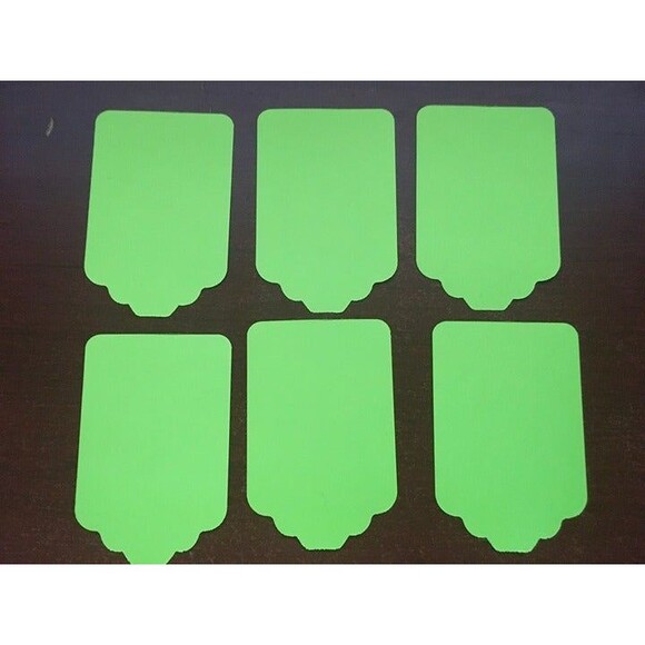 Bright Green Paper Gift Tags for crafting - Picture 1 of 1